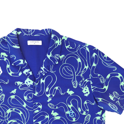 Zodiac Series - Men's Camp Collar Shirt in Blue (Relaxed Fit) by Le Petit Society — image 3