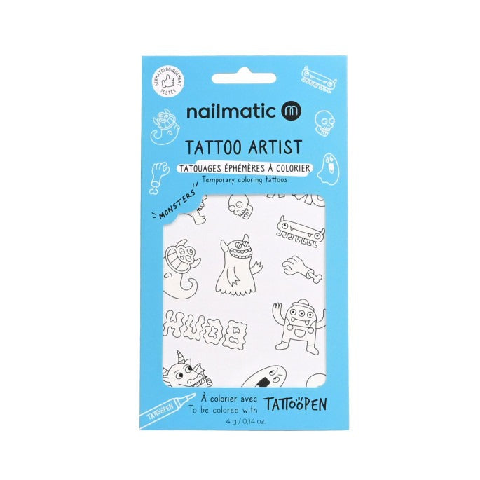 Colouring Tattoo Board in Monsters by Nailmatic
