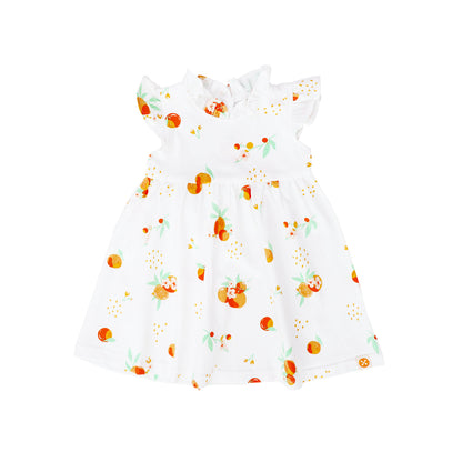 Mandarin Orange Series - Baby Girl Cheongsam in White by Le Petit Society — image 5