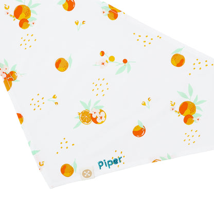 Mandarin Orange Series - Pet Bandana in White by Le Petit Society — image 2