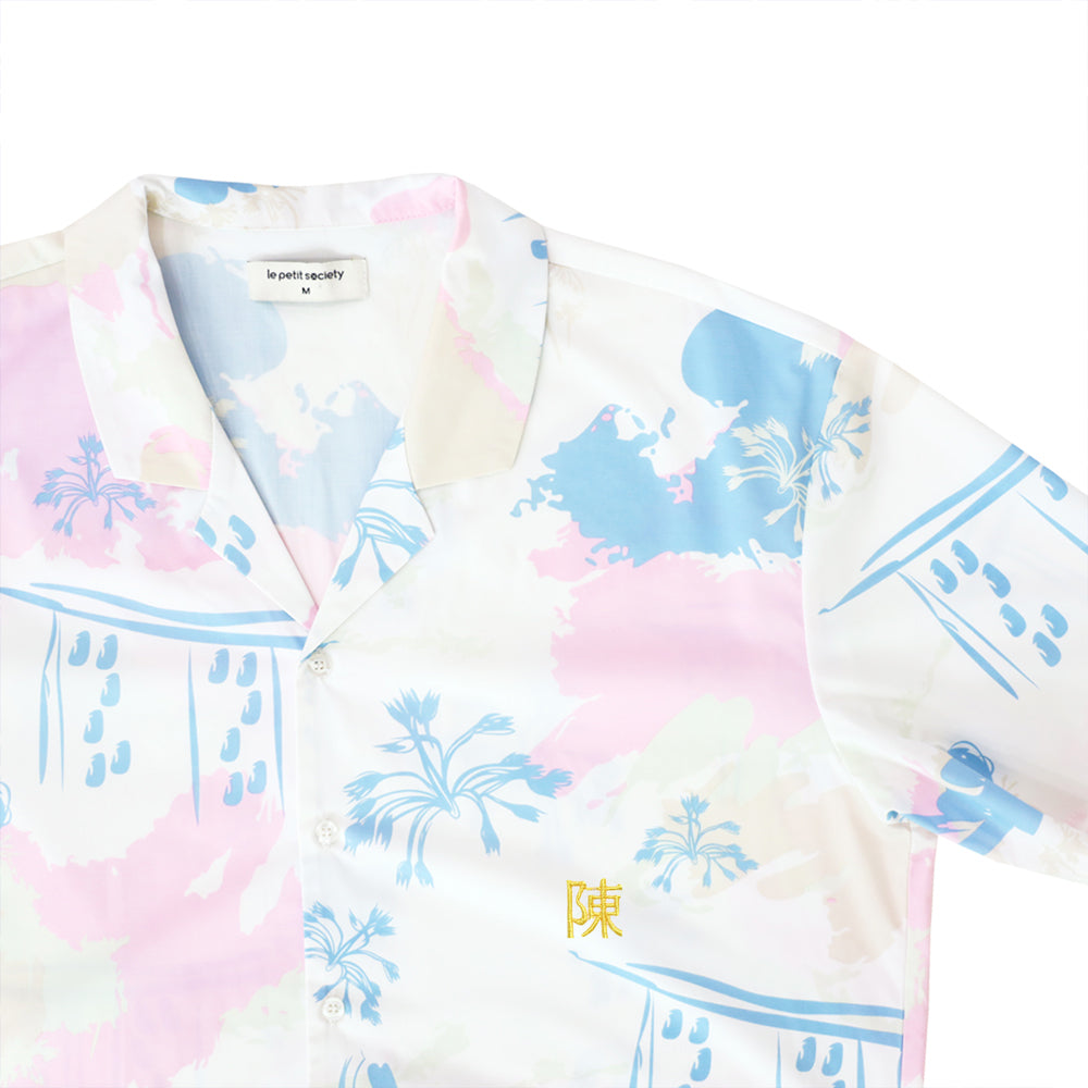 Heritage Series - Men's Camp Collar Shirt in MBS Skyline Print (Relaxed Fit) by Le Petit Society — image 6