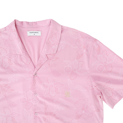 Heritage Series - Men's Camp Collar Shirt in Pink Orchid Print (Relaxed Fit) by Le Petit Society — image 5