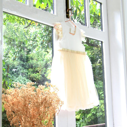Flower Girl Series - Bubble Dress in Champagne by Le Petit Society — image 12
