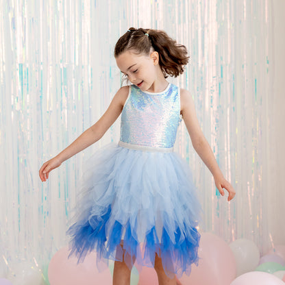 Flower Girl Series - Sequin Tutu Dress in Blue by Le Petit Society — image 15