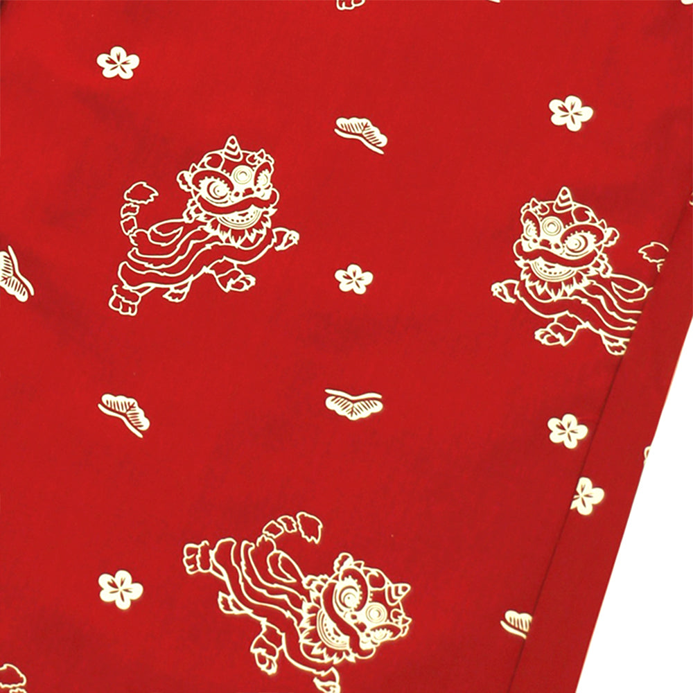 Lion Dance Series - Girls Cheongsam in Red Lion Print by Le Petit Society — image 3