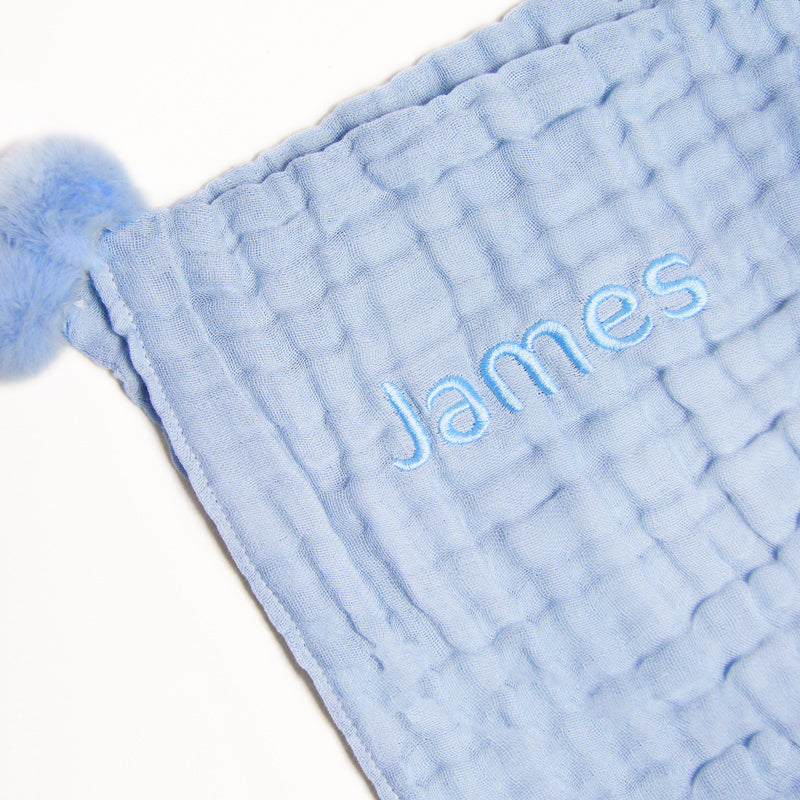 Keepsake Kids/Adult Single Blanket in Baby Blue (Personalisable) by Le Petit Society