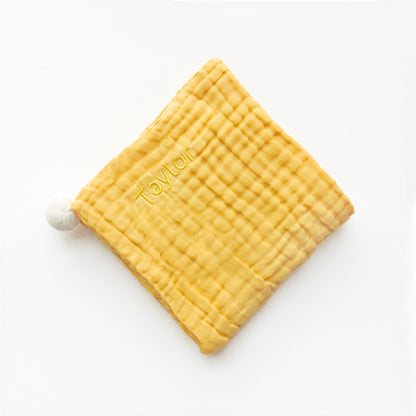 Keepsake Baby Blanket in Mustard (Personalisable) by Le Petit Society — image 3