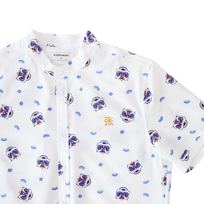 Lion Dance Series - Men's Shirt in White (Classic Fit) by Le Petit Society — image 4