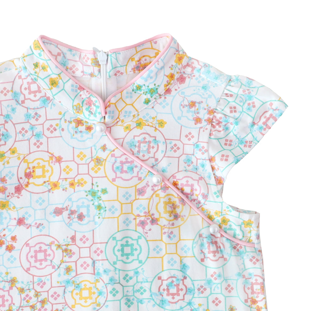 Chinese Motif Series - Girls Cheongsam in Pastel Rainbow Motif by Le Petit Society — image 3