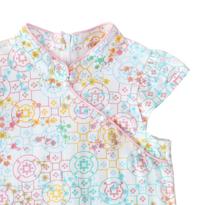Chinese Motif Series - Girls Cheongsam in Pastel Rainbow Motif by Le Petit Society — image 3
