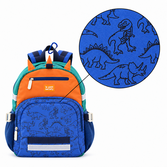 Essential School Bundle - Dino Single Pocket Backpack, Munch Bag & Pencil Case (7-10Y)