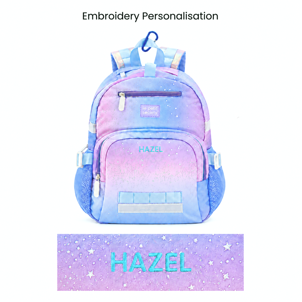 LPS Single Pocket Backpack - Metallic Galaxy (7-10Y)