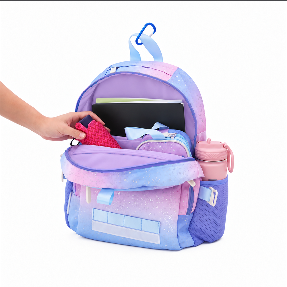 LPS Single Pocket Backpack - Metallic Galaxy (7-10Y)