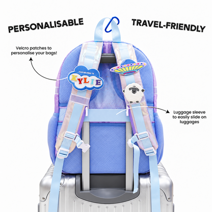 Essential School Bundle - Metallic Galaxy Single Pocket Backpack, Munch Mini & Pencil Case (7-10Y)