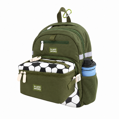 School Duo - Football Single Pocket Backpack & Munch Bag (7-10Y)