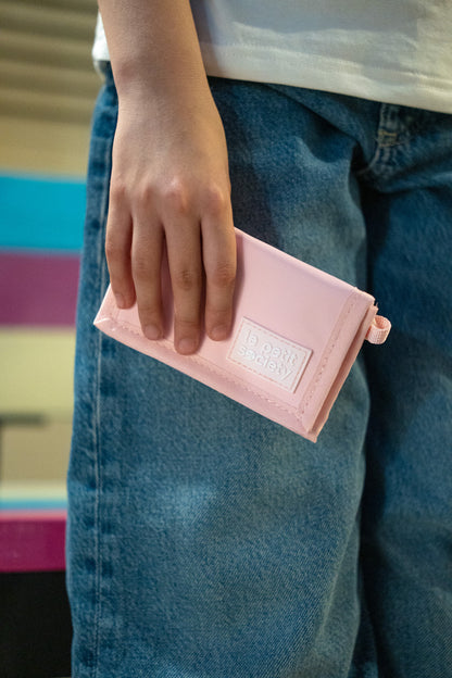 Kids Wallet With Lanyard - Marshmallow Pink