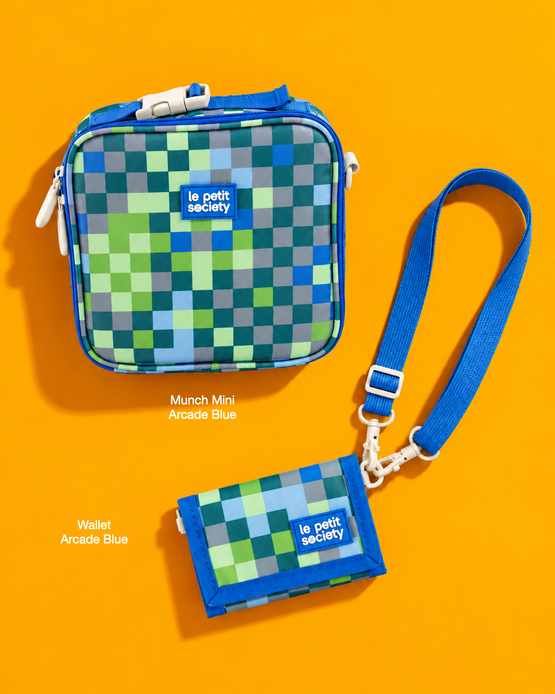 Petit Pair bundle: Munch Mini in Arcade Blue and Wallet in Arcade Blue