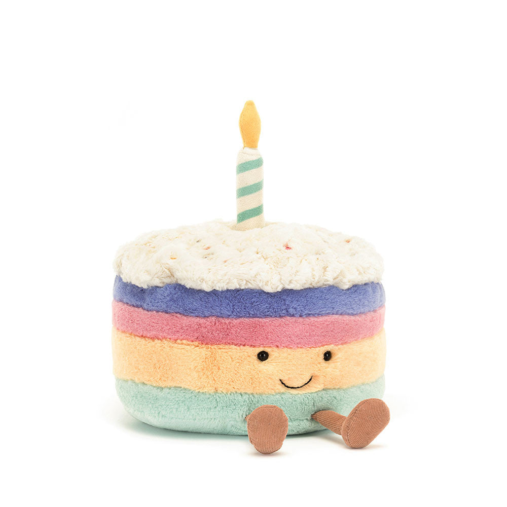 Amuseable Rainbow Birthday Cake by Jellycat