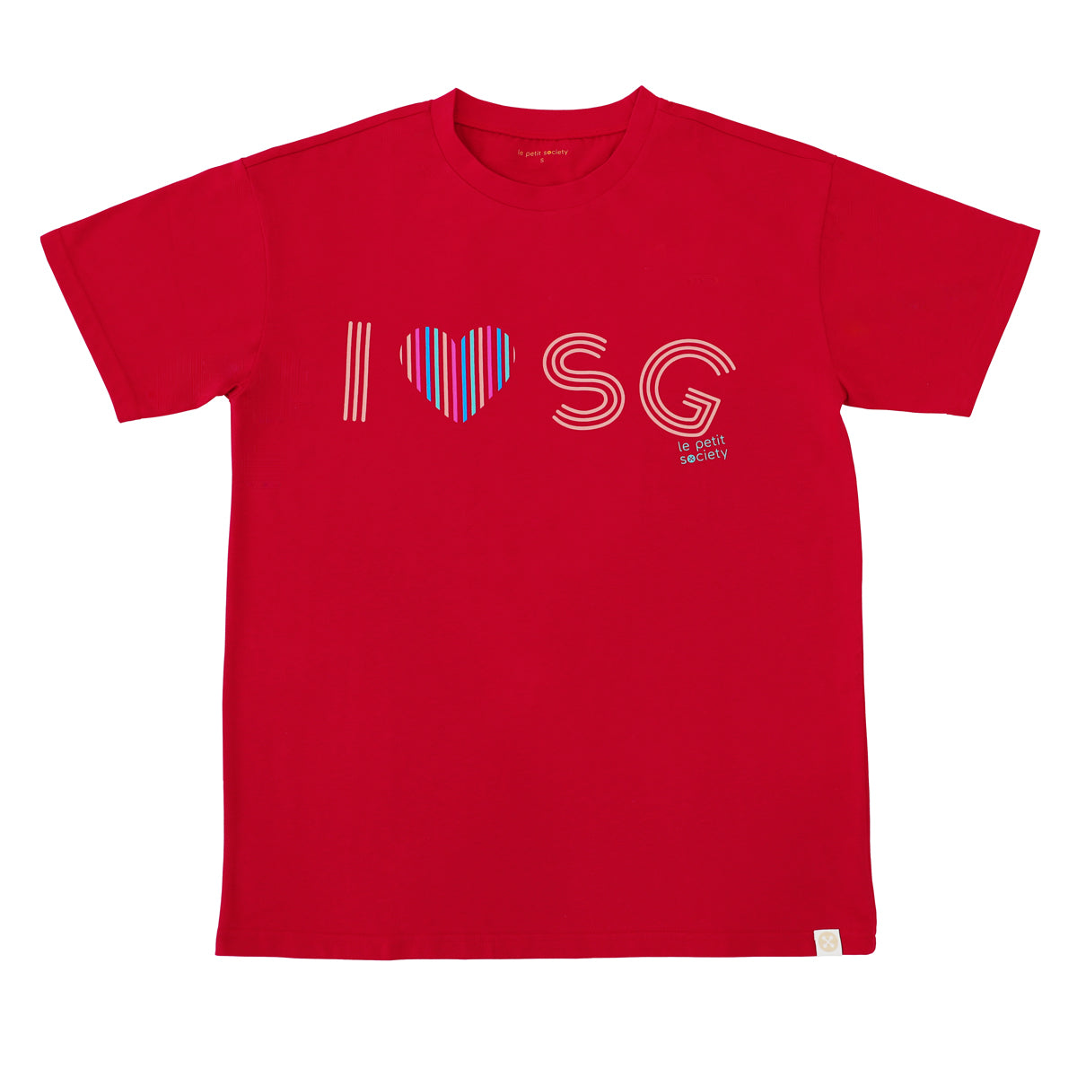 A Singapore Series - "I Love SG" Adult Tee in Red by Le Petit Society — image 7