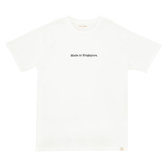 A Singapore Series - "Made in Singapore" Adult Tee in White by Le Petit Society