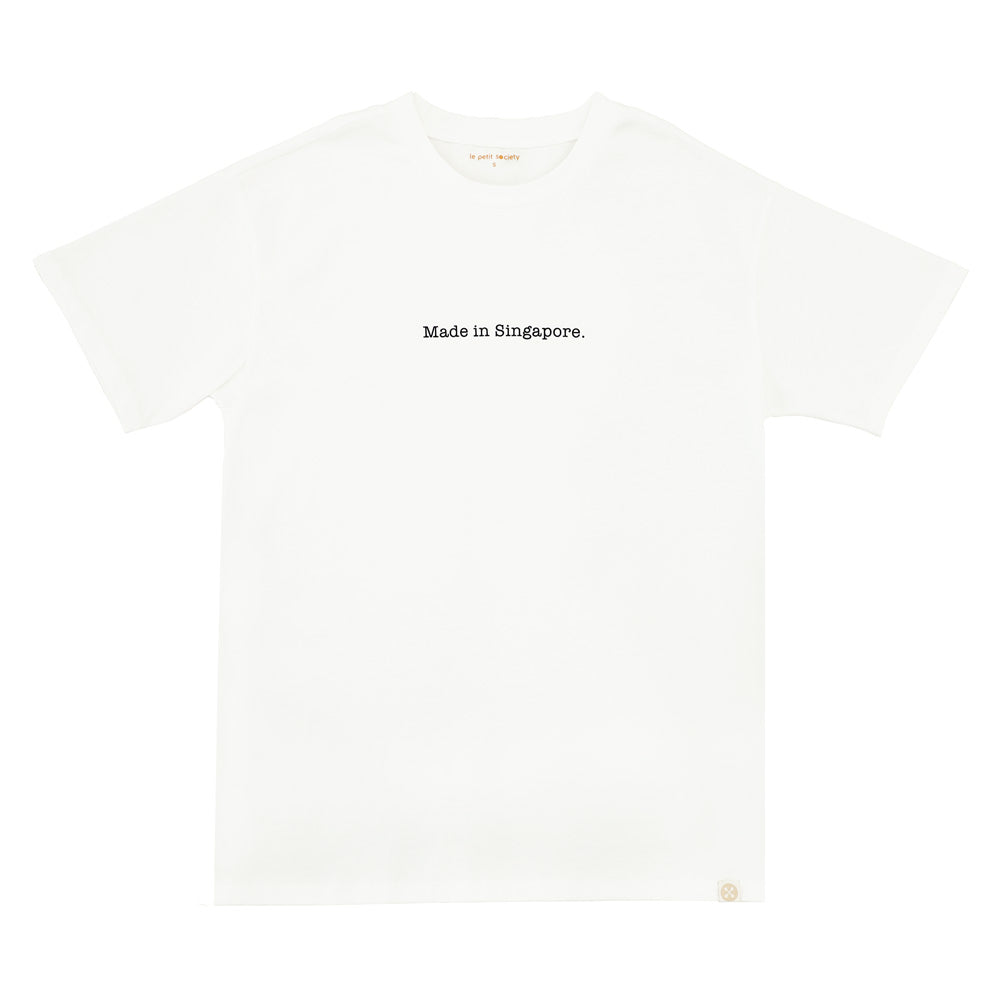 A Singapore Series - "Made in Singapore" Adult Tee in White by Le Petit Society — image 4