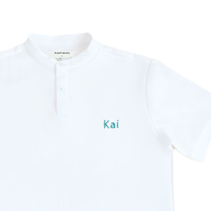 Polo Series - Men’s Polo Shirt in White by Le Petit Society — image 2