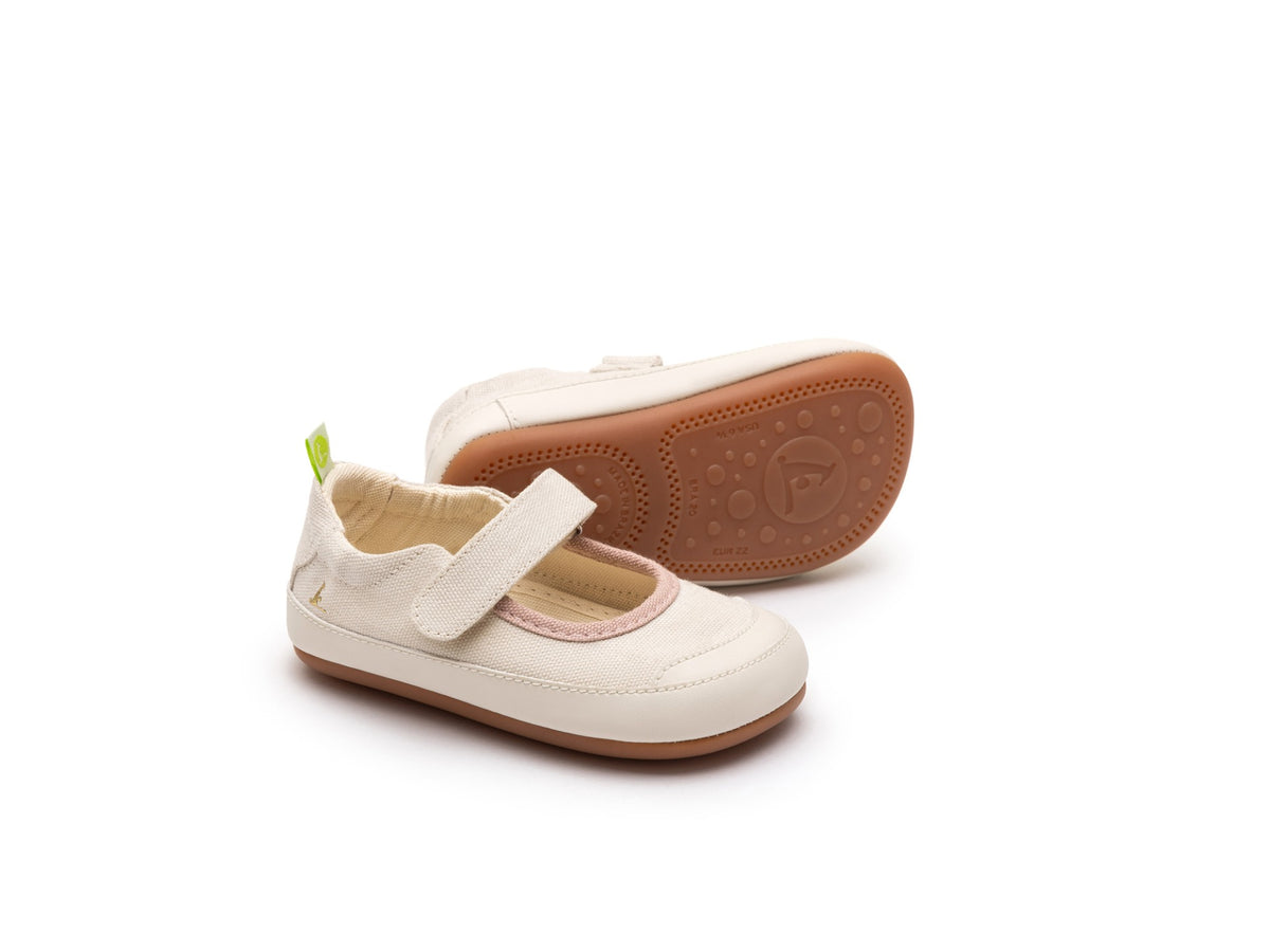Gaia Green Mary Janes in Lona Cream / Lona Rosa Quartzo by Tip Toey Joey — image 2
