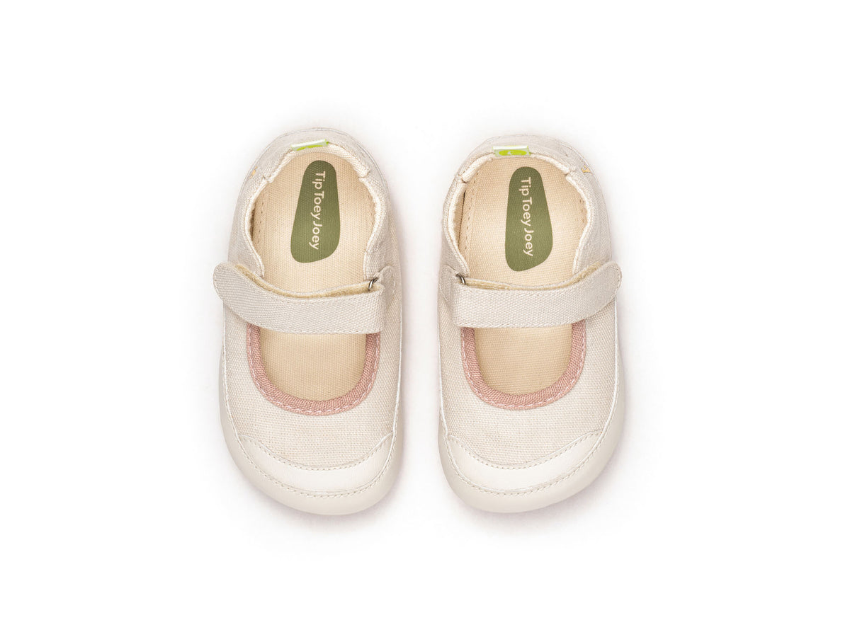 Gaia Green Mary Janes in Lona Cream / Lona Rosa Quartzo by Tip Toey Joey — image 9