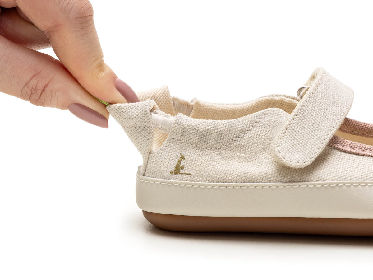 Gaia Green Mary Janes in Lona Cream / Lona Rosa Quartzo by Tip Toey Joey — image 4