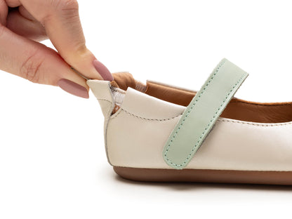 Heart Mary Janes in Antique White / Pink Lake / Metalic Salmon by Tip Toey Joey — image 6