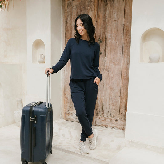 Airmode Jogger Set in Midnight Blue Pause by Selenight Co