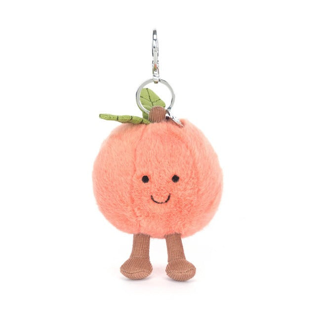 Amuseable Peach Bag Charm by Jellycat