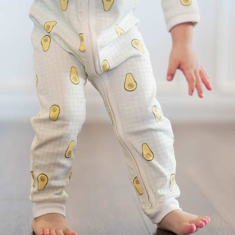 Baby Organic Zip Sleepsuit in Avocado Print (Personalisable) by Le Petit Society — image 13