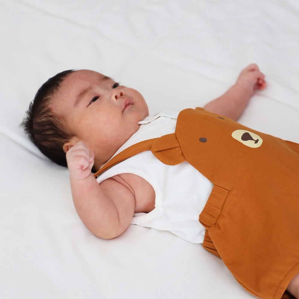 Baby Animal Romper in Bear by Le Petit Society — image 5