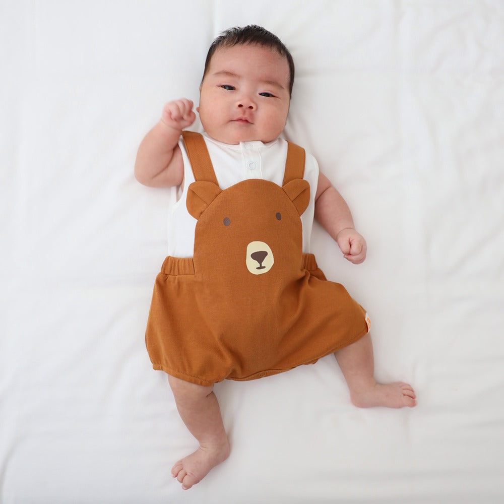 Baby Animal Romper in Bear by Le Petit Society — image 2