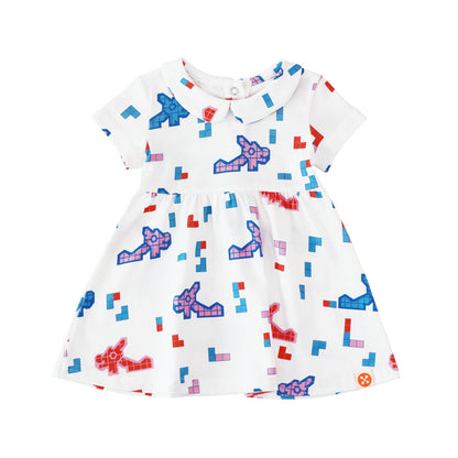 A Singapore Series - Baby Girl Dress in Dragon Playground Print by Le Petit Society — image 3