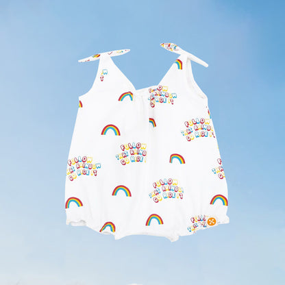 Made For Play in Baby Girl Rainbow Bubble Romper by Le Petit Society — image 7