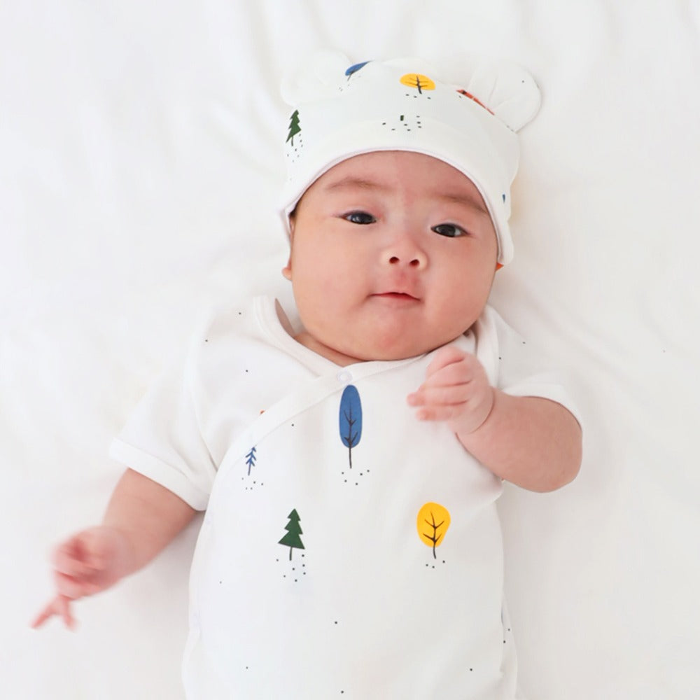 Baby Organic Bear Hat in Bear Print by Le Petit Society — image 2