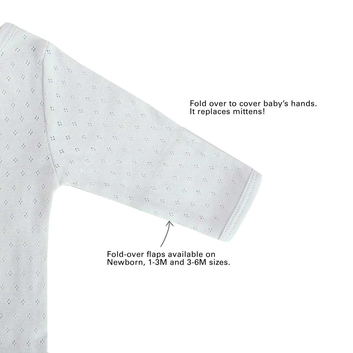 Baby Organic Long Sleeve Kimono Romper in Grey by Le Petit Society — image 3