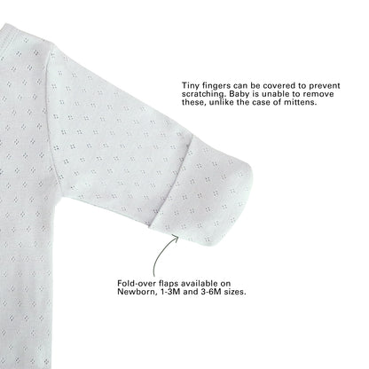 Baby Organic Long Sleeve Kimono Romper in Grey by Le Petit Society — image 4