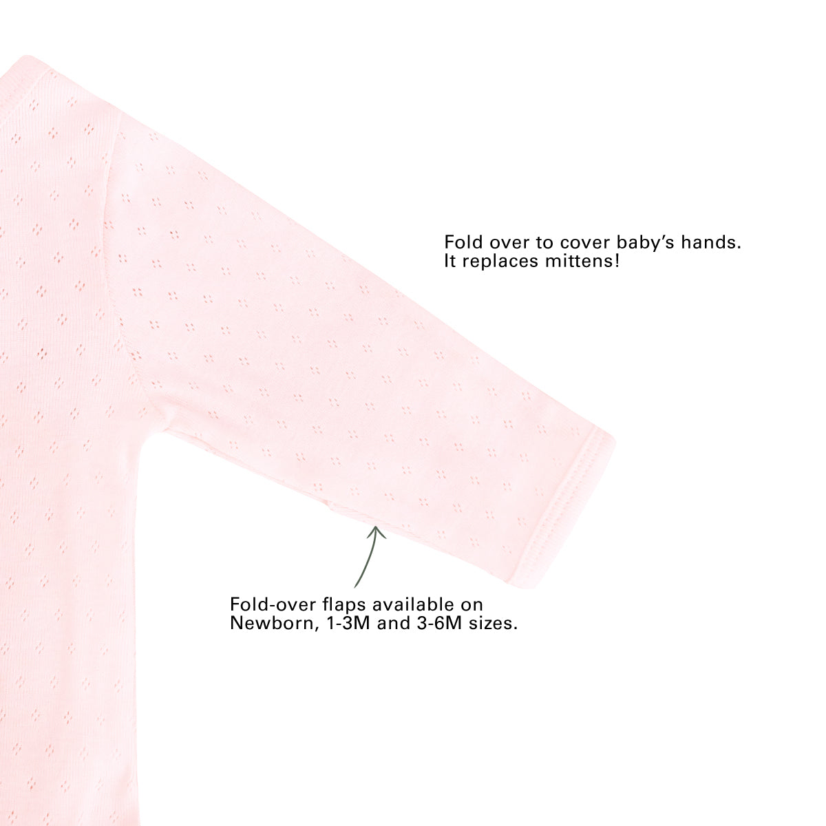 Baby Organic Long Sleeve Kimono Romper in Pink by Le Petit Society — image 4