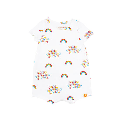 Made For Play in Baby Rainbow Romper by Le Petit Society — image 3