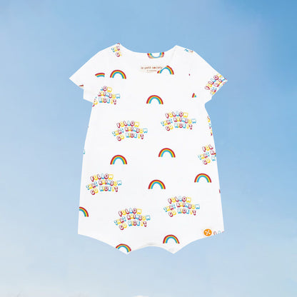 Made For Play in Baby Rainbow Romper by Le Petit Society — image 6