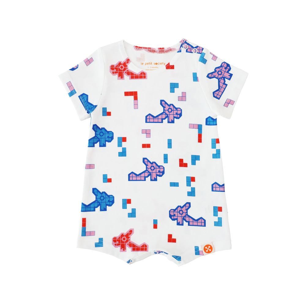 A Singapore Series - Baby Romper in Dragon Playground Print by Le Petit Society — image 8