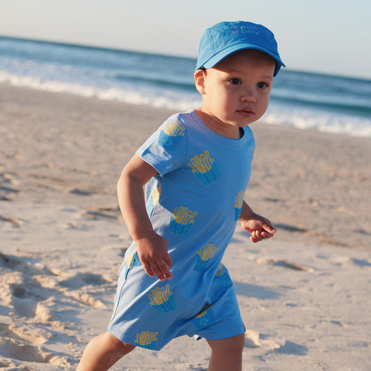 Made For Play - Baby Romper in French Fries Print by Le Petit Society