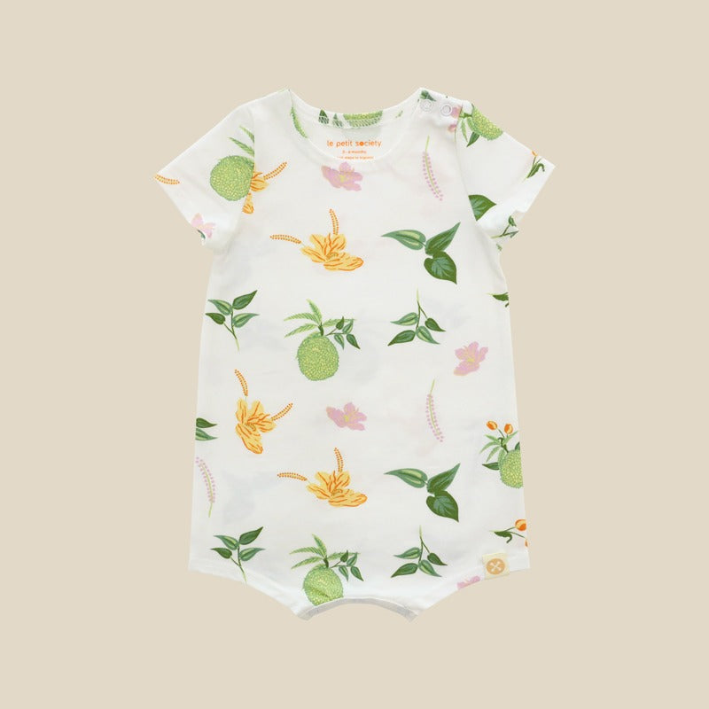 Heritage Series - Baby Romper in Tropical Durian Print by Le Petit Society — image 11