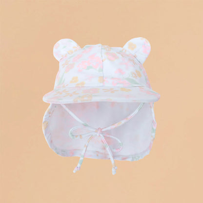 Baby Sunhat in Pastel Floral Print by Le Petit Society — image 4