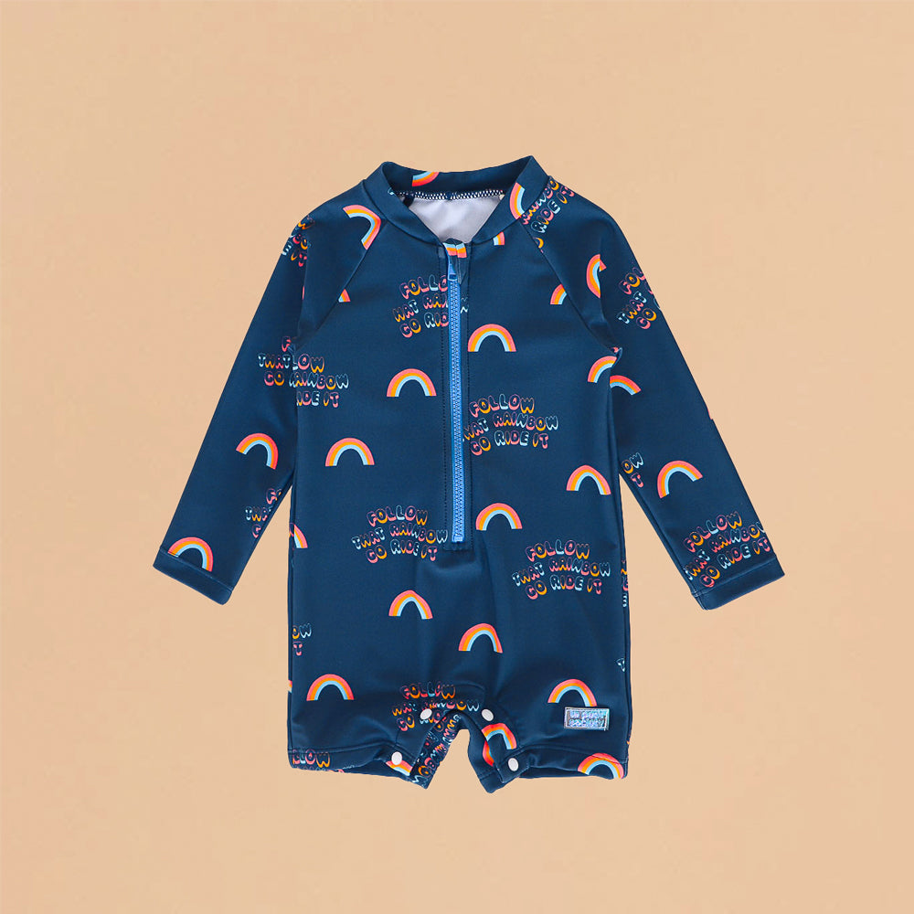 Baby Swimsuit in Rainbow Print by Le Petit Society — image 6