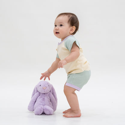 Baby Boxers in Sage Waffle Jersey by Le Petit Society — image 7