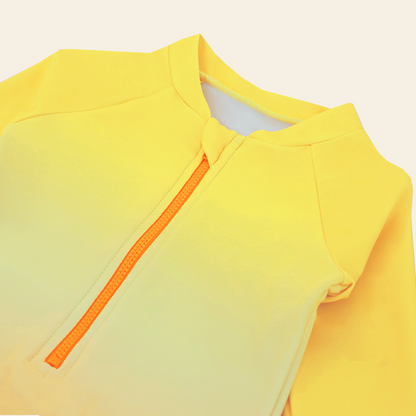 Baby Swimsuit in Yellow Gradient by Le Petit Society — image 2